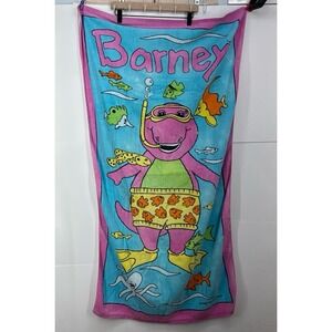 Vintage 1997 Barney Towel (29x52 in) Beach Towel